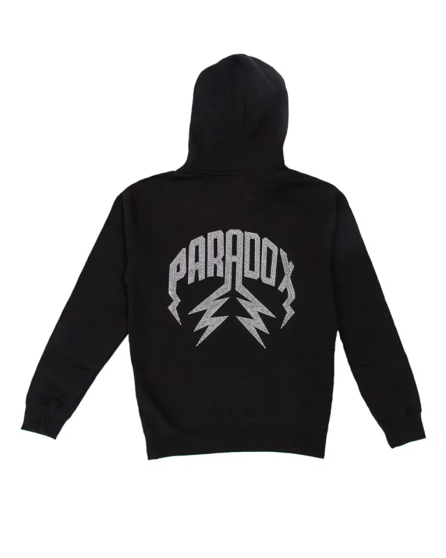 Diamond Lightning Arc Logo Pull-Over Hoodie (Black) sold by Paradox Lab