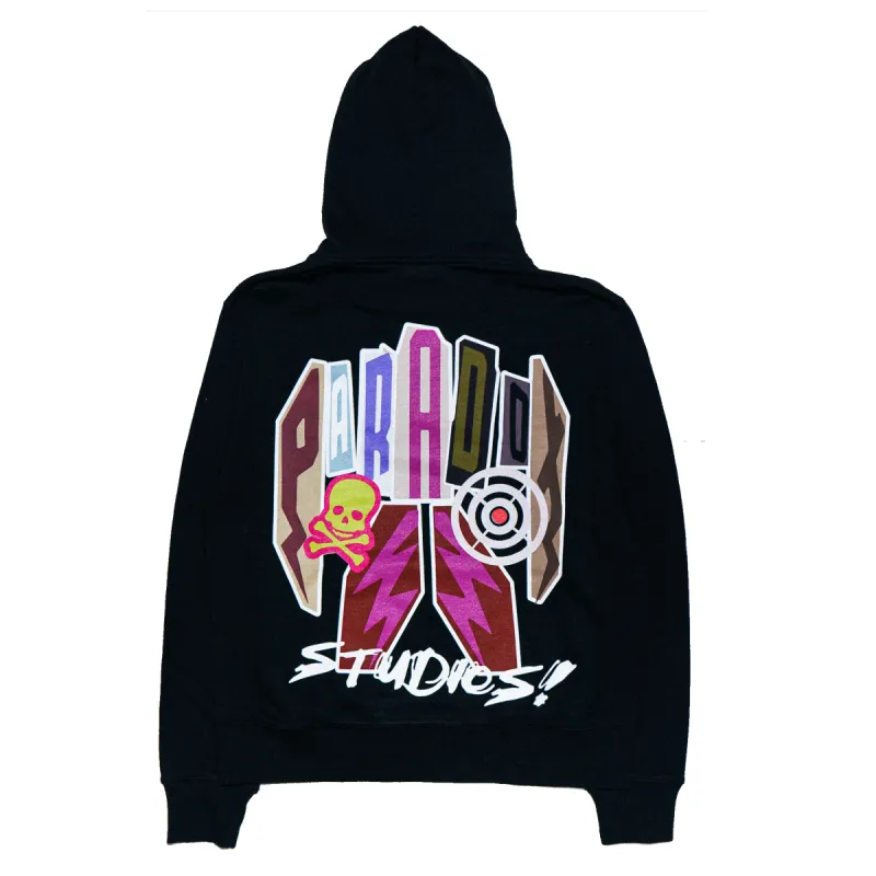 "RANSOM NOTE" Lightning Arc Logo Pull-Over Hoodie (BLACK) sold by Paradox Lab