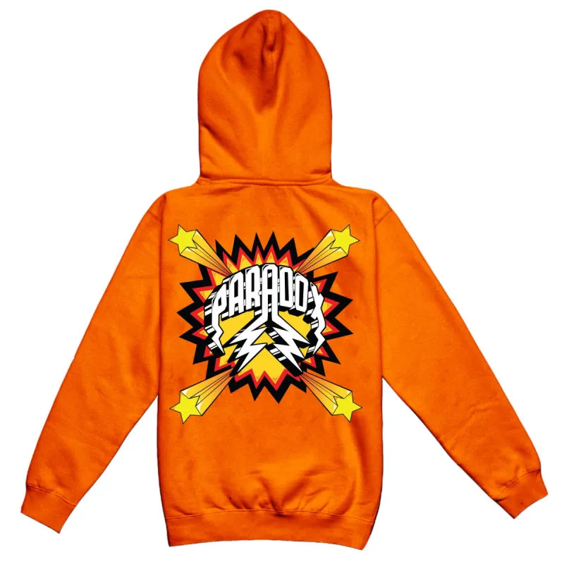 "POP ART" LIGHTNING ARC LOGO HOODIE (ORANGE) sold by Paradox Lab