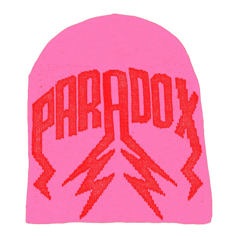 LIGHTNING ARC LOGO BEANIE - (PINK/RED) sold by Paradox Lab