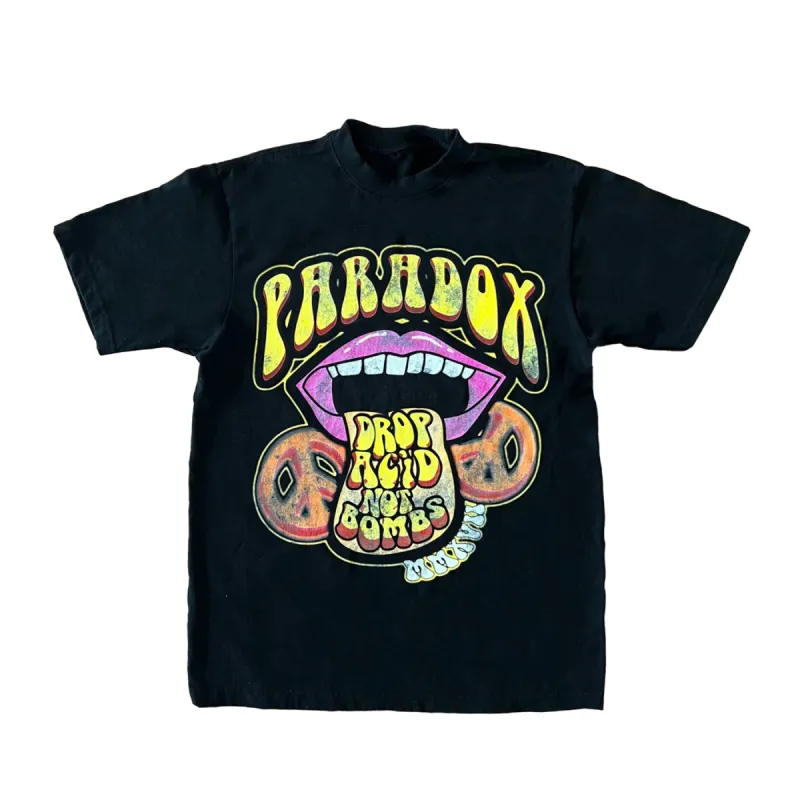 "DROP DOX NOT BOMBS" TEE (BLACK) sold by Paradox Lab