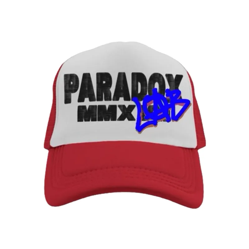 "LAB" PARADOX MMXVII TRUCKER HAT (RED/WHITE) sold by Paradox Lab