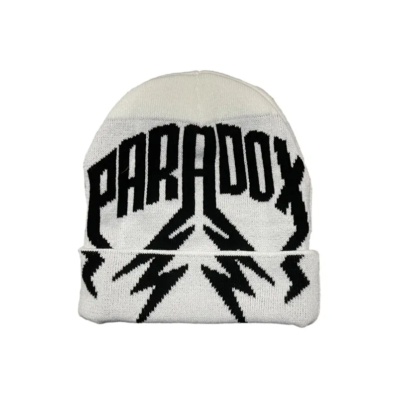 LIGHTNING ARC LOGO BEANIE - (WHITE) sold by Paradox Lab