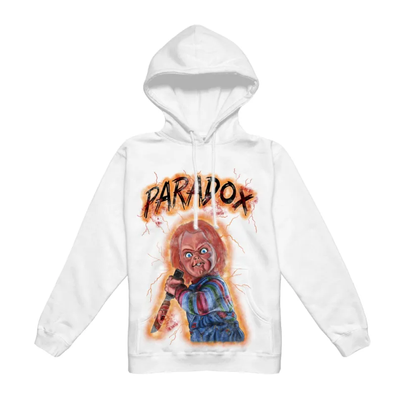 HALLOWEEN EXCLUSIVE PULL-OVER HOODIE "CHUCKY" (WHITE) sold by Paradox Lab