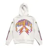 "THERMAL BONE SLEEVE" LIGHTNING ARC LOGO PULL-OVER HOODIE (BONE WHITE) sold by Paradox Lab
