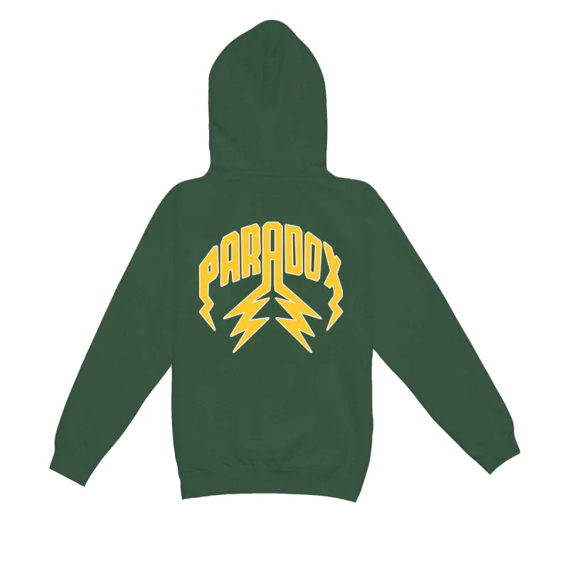 "BRAZIL" LIGHTNING ARC LOGO HOODIE (GREEN) sold by Paradox Lab