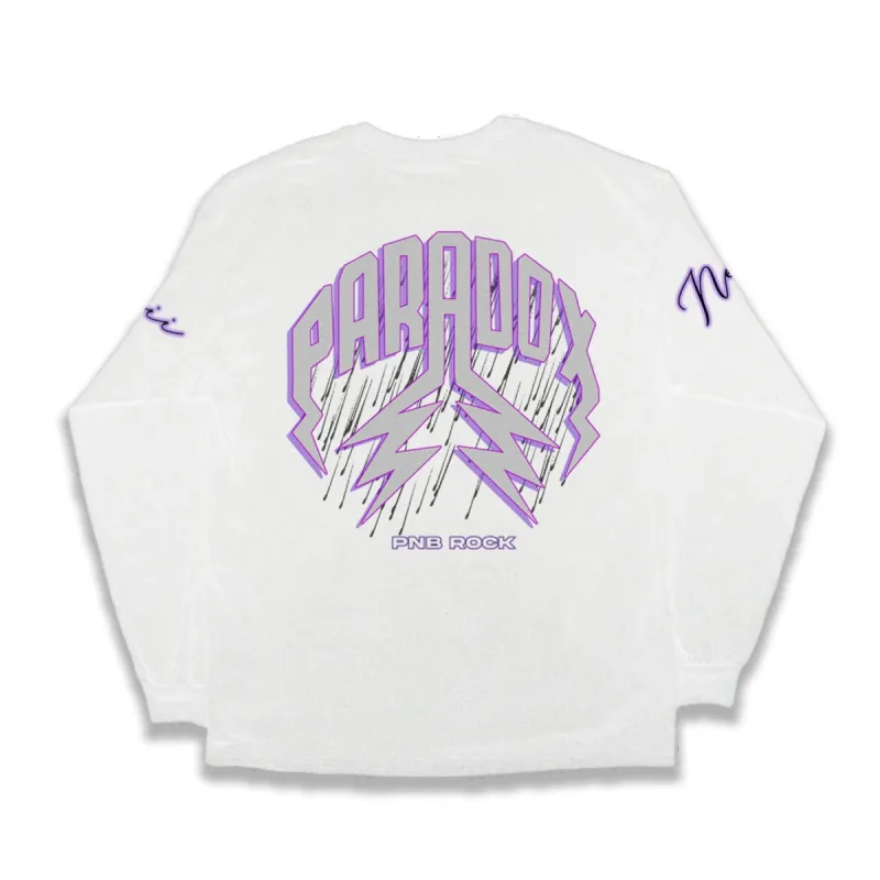 PNB ROCK '2GYTTR' x PARADOX LONG SLEEVE TEE (WHITE) sold by Paradox Lab