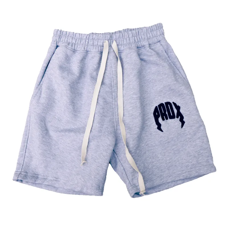 "PRDX" Lightning Arc Logo Sweatshorts (GREY/NAVY) sold by Paradox Lab
