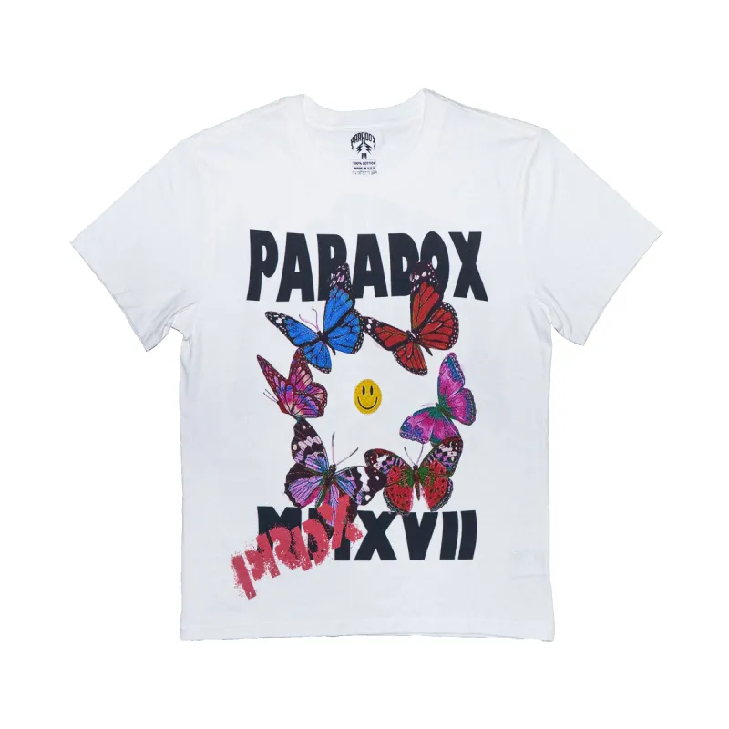 "BUTTERFLY" Lightning Arc Logo Tee (WHITE) sold by Paradox Lab