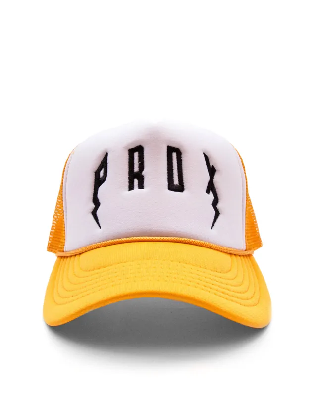 PRDX Trucker Hat (Gold/Black) sold by Paradox Lab
