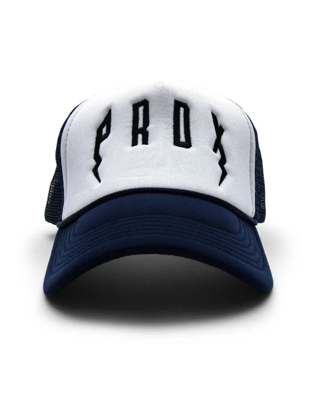 PRDX Trucker Hat (Navy Blue/White/Black) sold by Paradox Lab