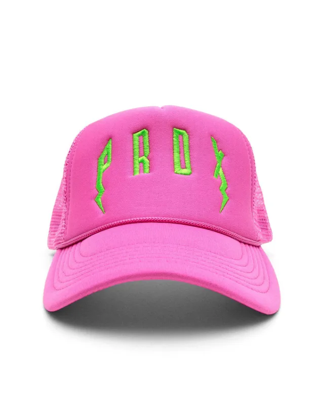 PRDX TRUCKER HAT (PINK/PINK/NEON GREEN) sold by Paradox Lab