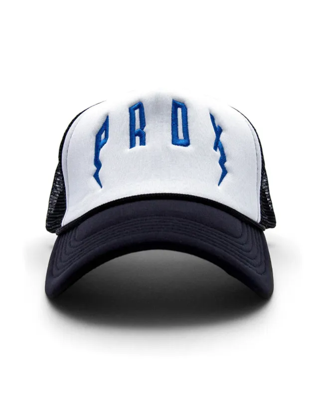 PRDX Trucker Hat (Black/White/Blue) sold by Paradox Lab