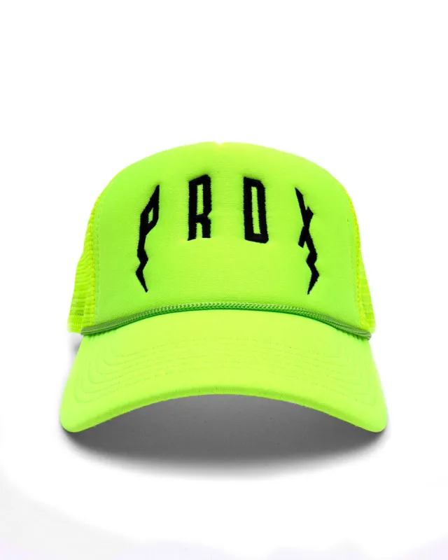 PRDX Trucker Hat (Neon Green/Neon Green/Black) sold by Paradox Lab