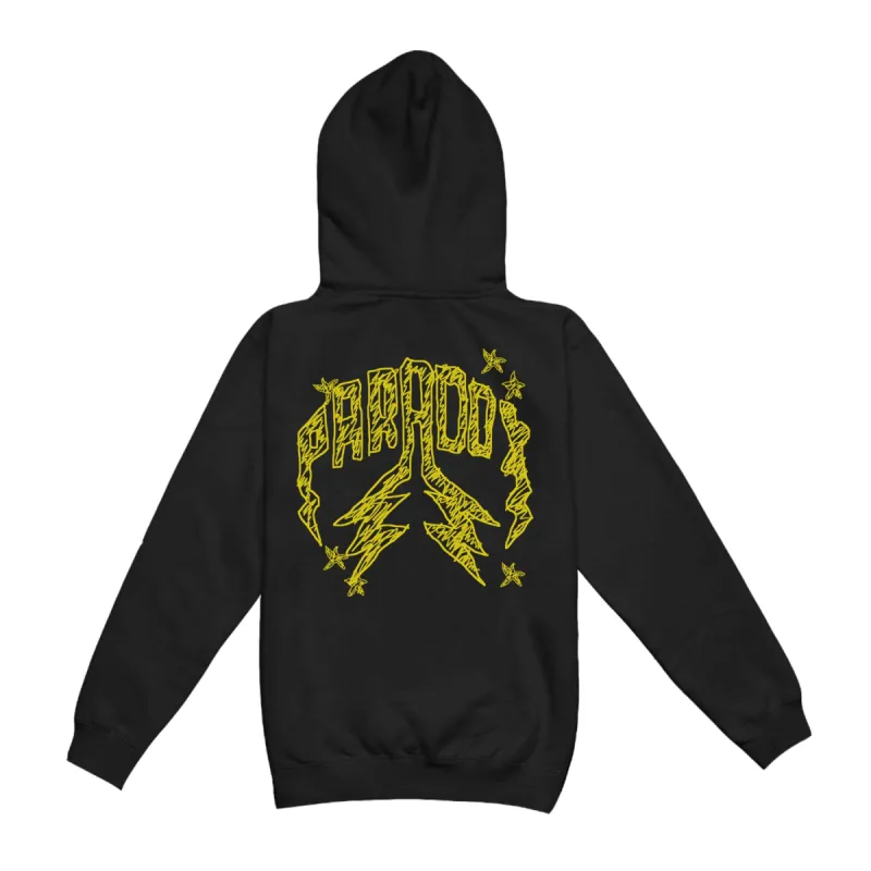 "QUICK SKETCH" LIGHTNING ARC LOGO PULL-OVER HOODIE (BLACK) sold by Paradox Lab