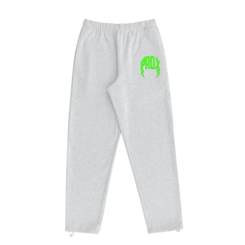 TWILLED LIGHTNING ARC LOGO SWEATPANTS (GREY/GREEN) sold by Paradox Lab