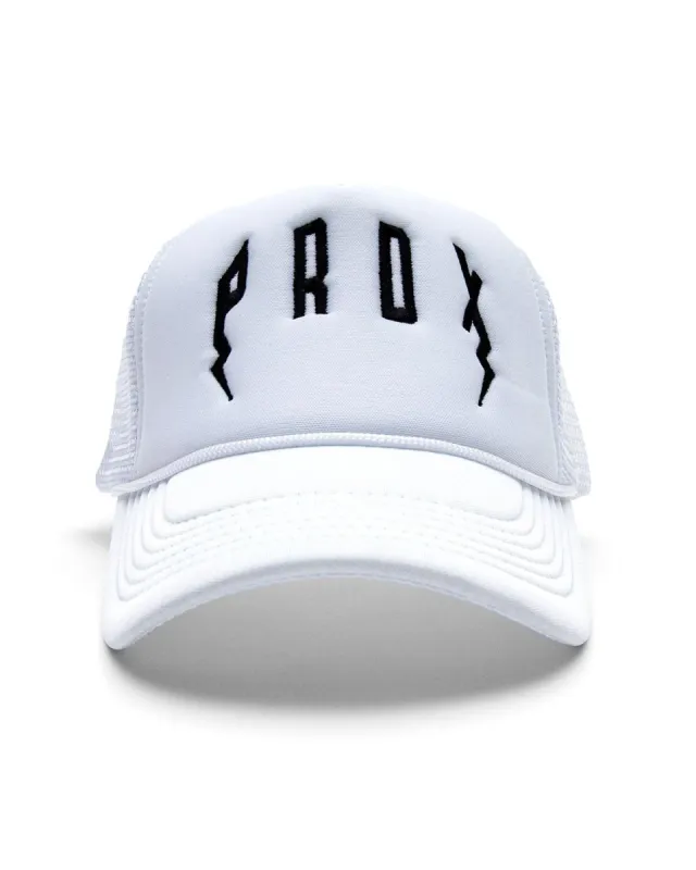 PRDX Trucker Hat (White/White/Black) sold by Paradox Lab