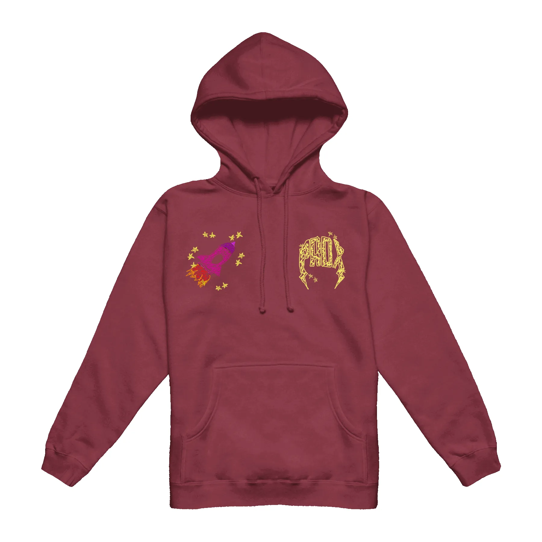 "QUICK SKETCH" LIGHTNING ARC LOGO PULL-OVER HOODIE (MAROON) sold by Paradox Lab product image thumbnail 2