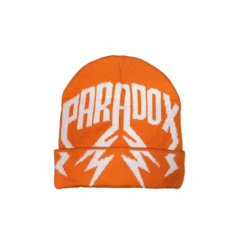 LIGHTNING ARC LOGO BEANIE - FOLD (ORANGE) sold by Paradox Lab