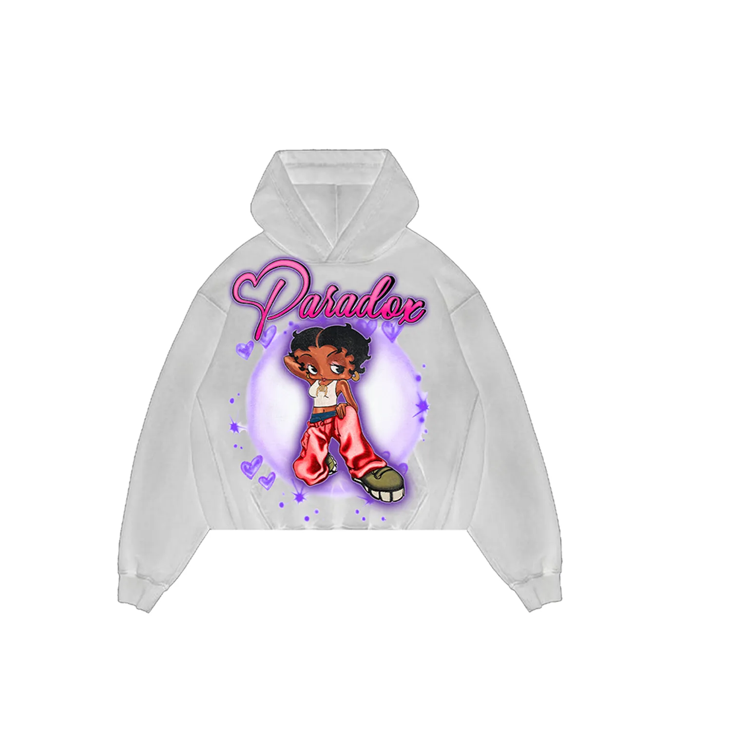 "BETTY BOOP" PULL-OVER HOODIE (WHITE) sold by Paradox Lab
