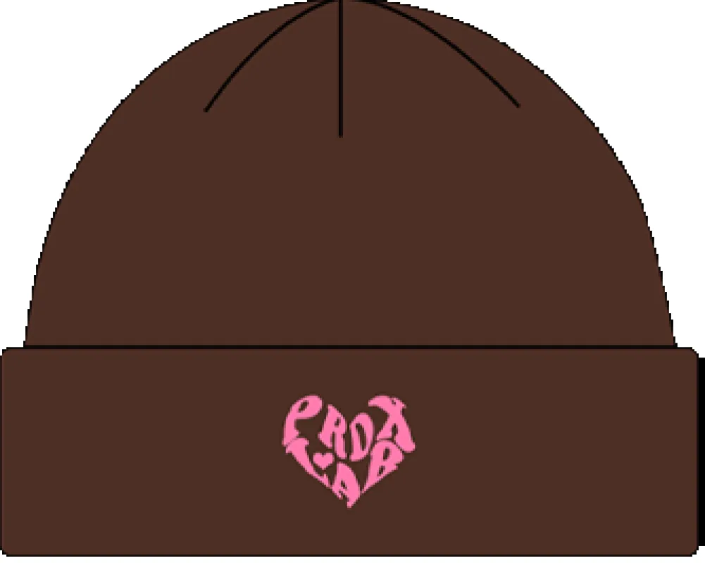 “PRDXLAB HEART” - Beanie (BROWN) sold by Paradox Lab