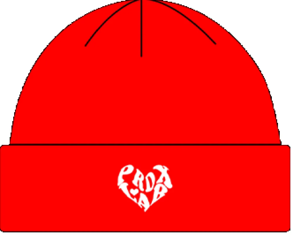 “PRDXLAB HEART” - Beanie (RED) sold by Paradox Lab