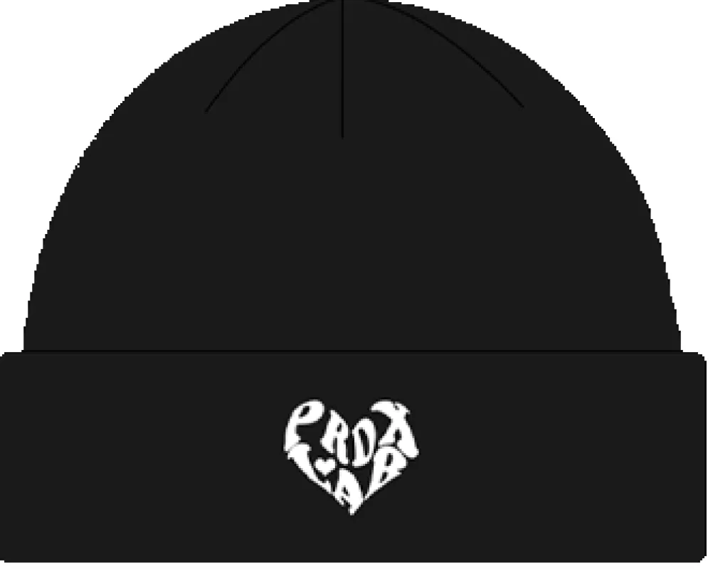“PRDXLAB HEART” - Beanie (BLACK) sold by Paradox Lab
