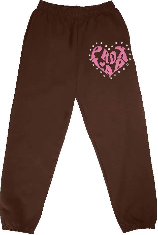 “PRDXLAB HEART” - Sweatpants (BROWN) sold by Paradox Lab