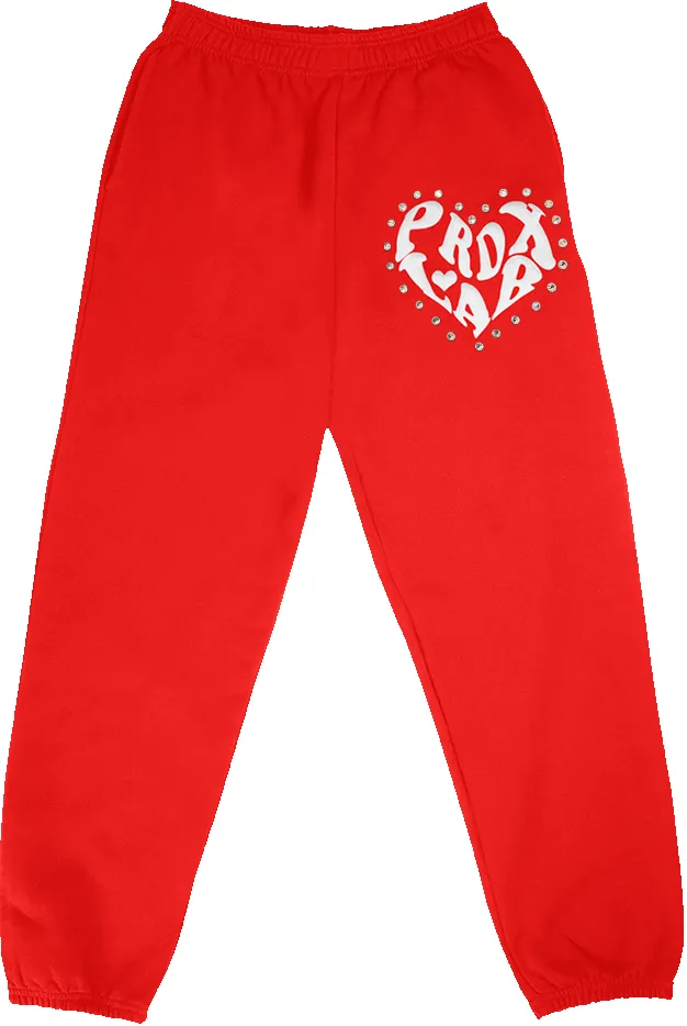 “PRDXLAB HEART” - Sweatpants (RED) sold by Paradox Lab
