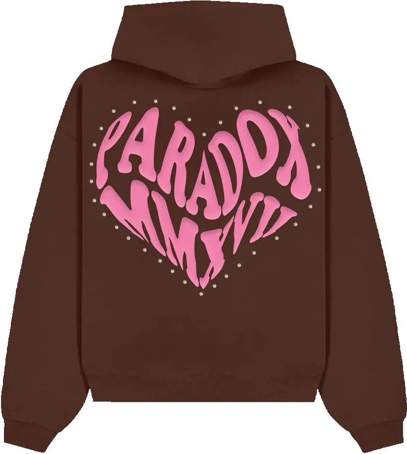 “PRDXLAB HEART” - Pull-Over Hoodie (BROWN) sold by Paradox Lab product image thumbnail 2