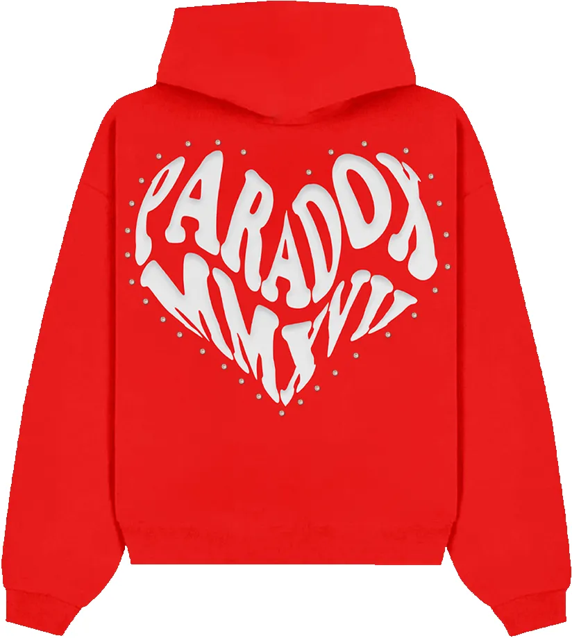 “PRDXLAB HEART” - Pull-Over Hoodie (RED) sold by Paradox Lab product image thumbnail 2