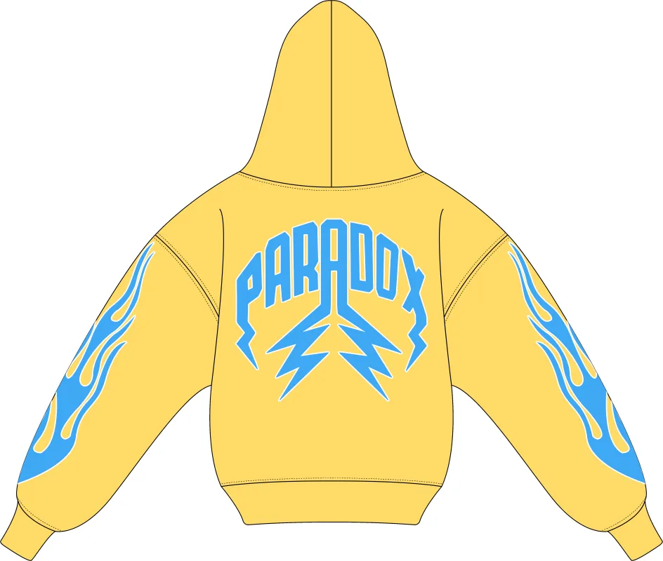 "PASTEL V2" LIGHTNING ARC LOGO HOODIE (PASTEL YELLOW) sold by Paradox Lab