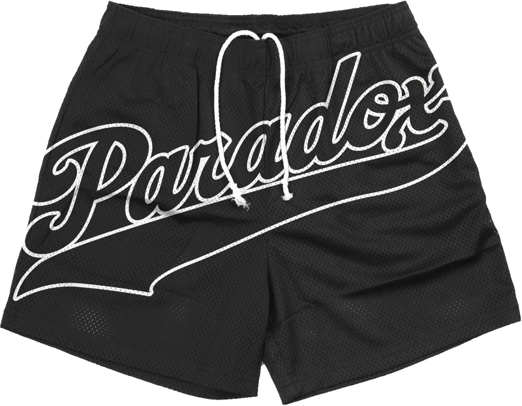 “Blackout” Mesh Shorts (Black/White) sold by Paradox Lab