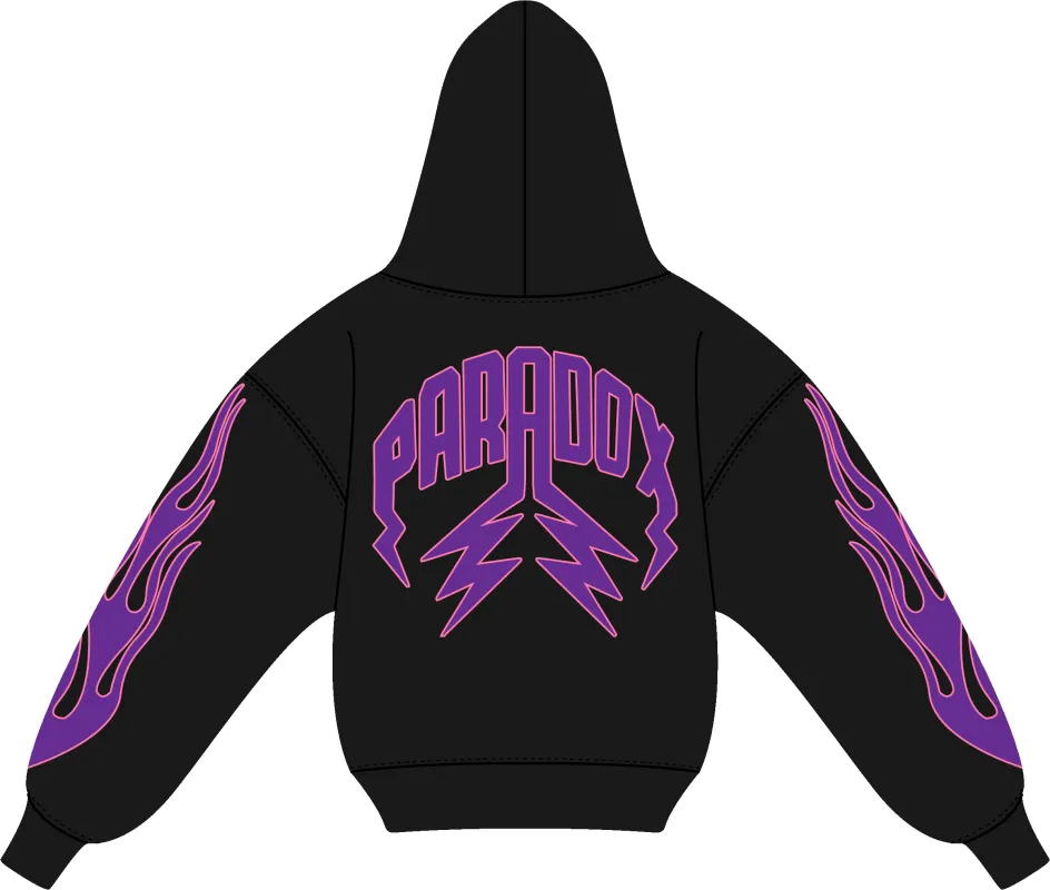 "PURPLE REIGN V2" LIGHTNING ARC LOGO HOODIE (BLACK) sold by Paradox Lab