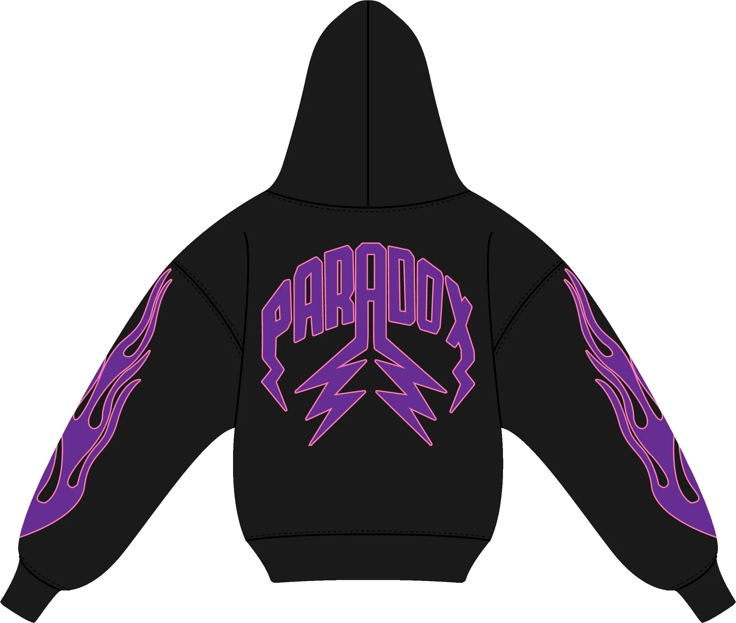 "PURPLE REIGN V2" LIGHTNING ARC LOGO HOODIE (BLACK) sold by Paradox Lab