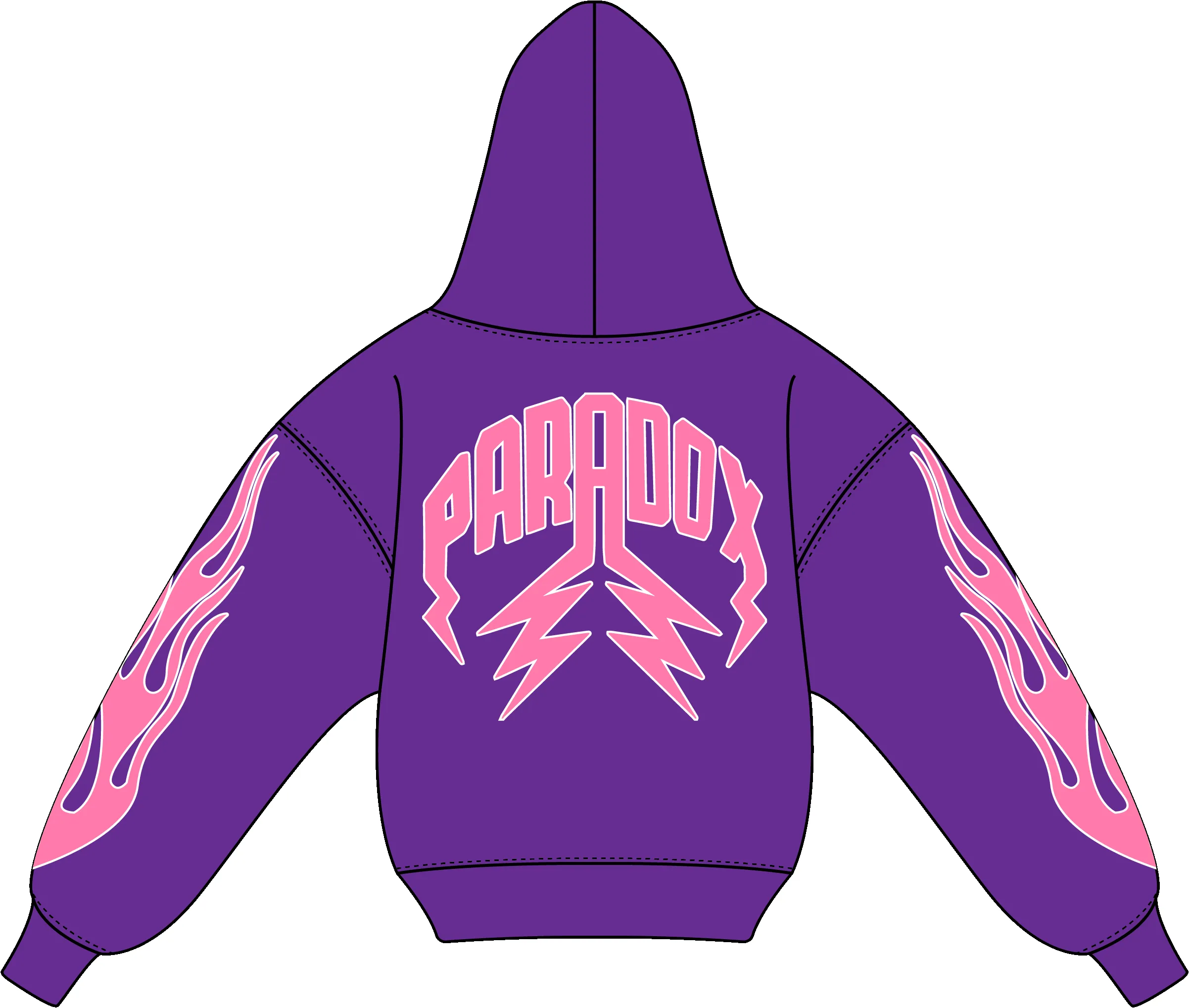 "PURPLE REIGN V2" LIGHTNING ARC LOGO HOODIE (PURPLE) sold by Paradox Lab