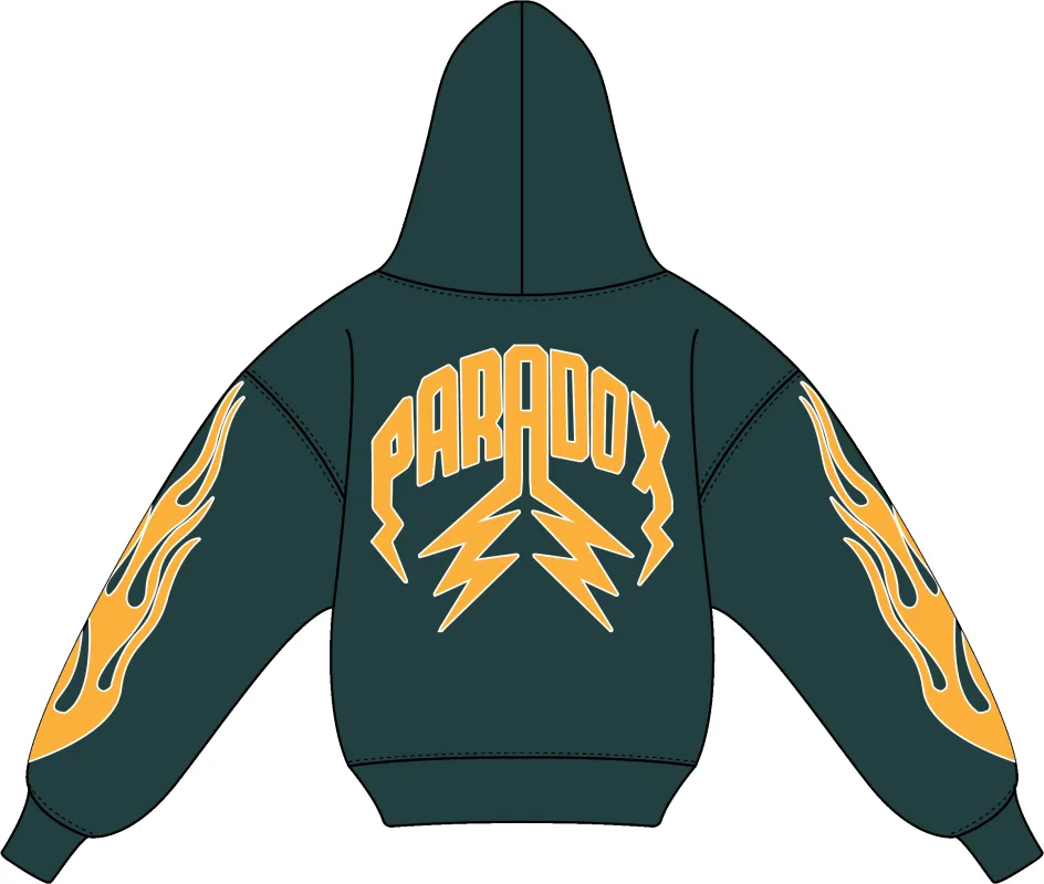 "BRAZIL V2" LIGHTNING ARC LOGO HOODIE (GREEN) sold by Paradox Lab