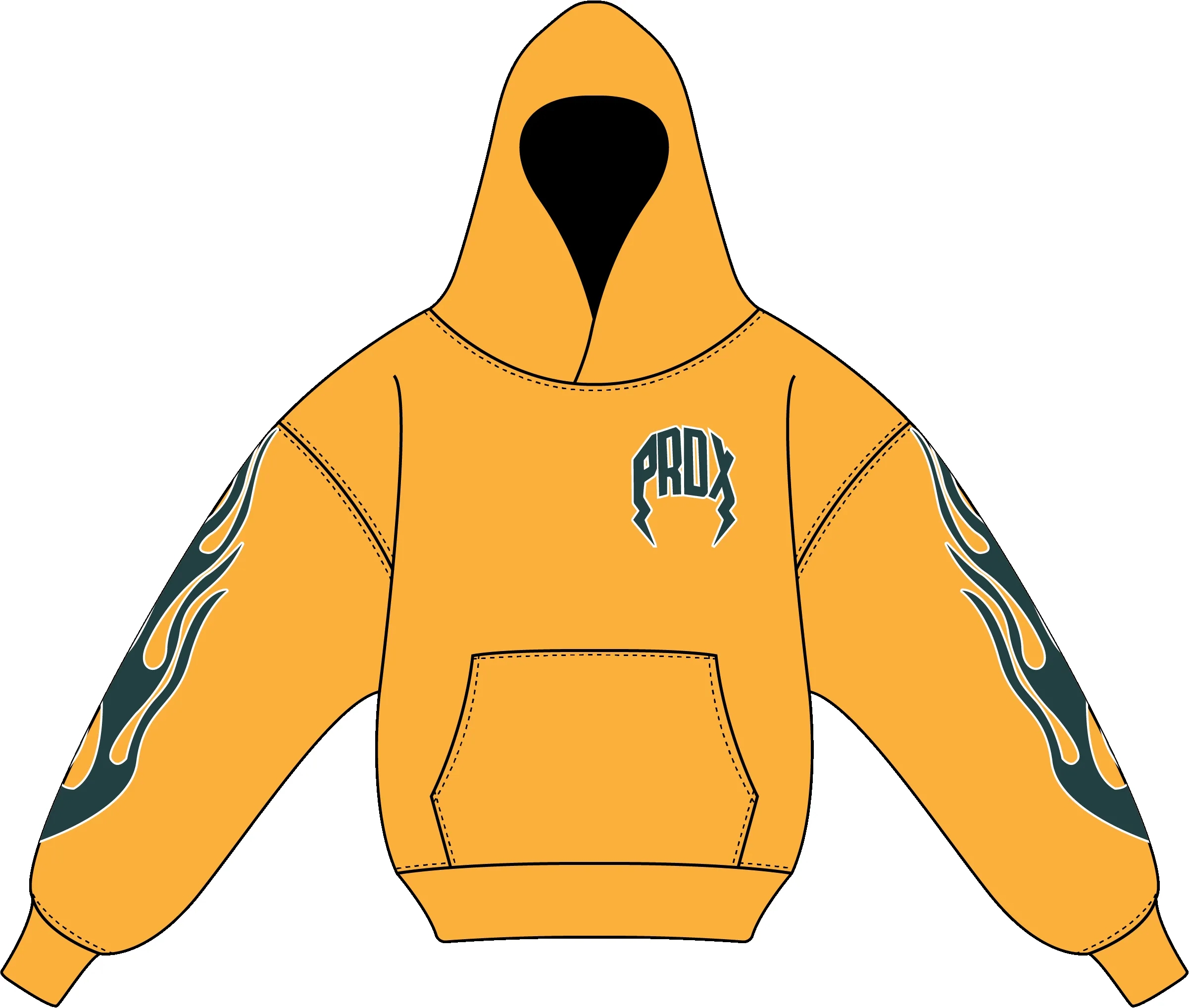 "BRAZIL V2" LIGHTNING ARC LOGO HOODIE (YELLOW GOLD) sold by Paradox Lab product image thumbnail 2