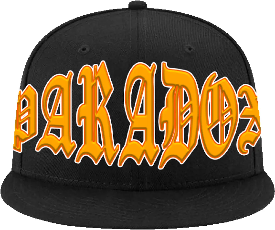 "OLD VARSITY" FITTED HAT (BLACK/ORANGE) sold by Paradox Lab