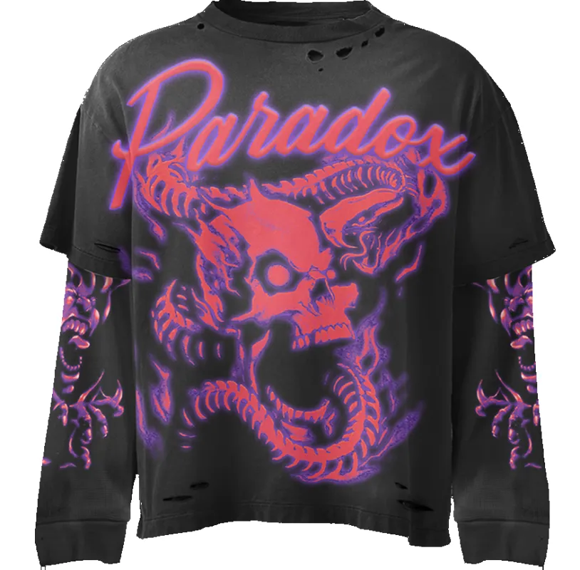 "PSYCHO SERPENT" DOUBLE LAYERED THERMAL TEE sold by Paradox Lab