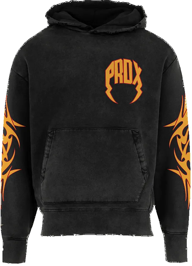 "TRIBAL PRINT LOGO" PULL-OVER HOODIE sold by Paradox Lab