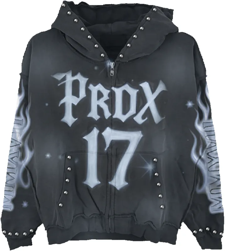 "FXCK 12" AIRBRUSHED ZIP-UP HOODIE sold by Paradox Lab