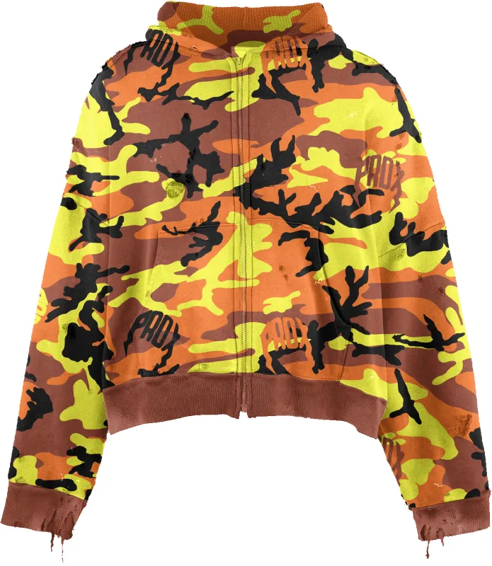 PRDX CAMO THERMAL HOODIE (ORANGE) sold by Paradox Lab