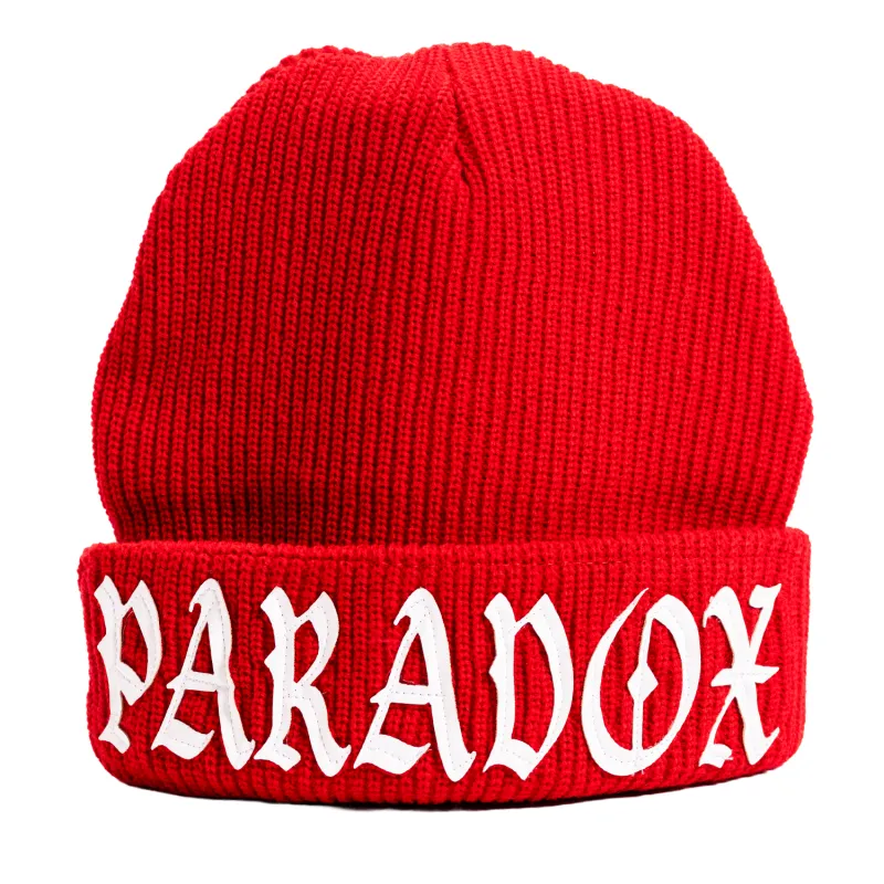 PARADOX RIBBED KNIT BEANIE (RED) made by Paradox Lab