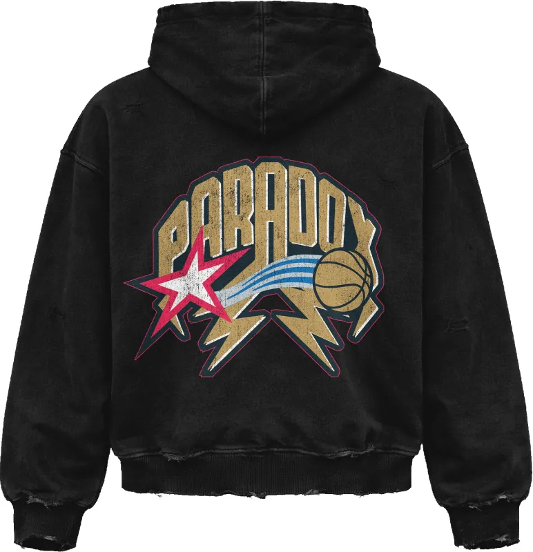 "2001 FINALS" ZIP-UP HOODIE (BLACK) made by Paradox Lab