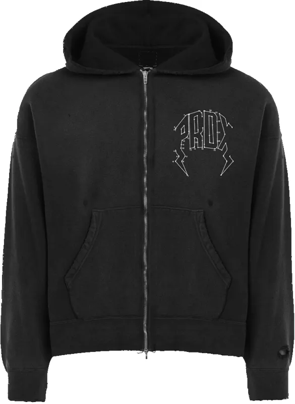 "CONNECT DOTS" ZIP-UP HOODIE (BLACK) made by Paradox Lab