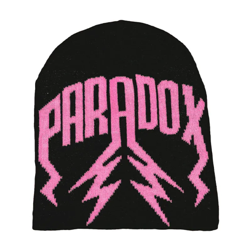 LIGHTNING ARC LOGO BEANIE - (BLACK/PINK) sold by Paradox Lab
