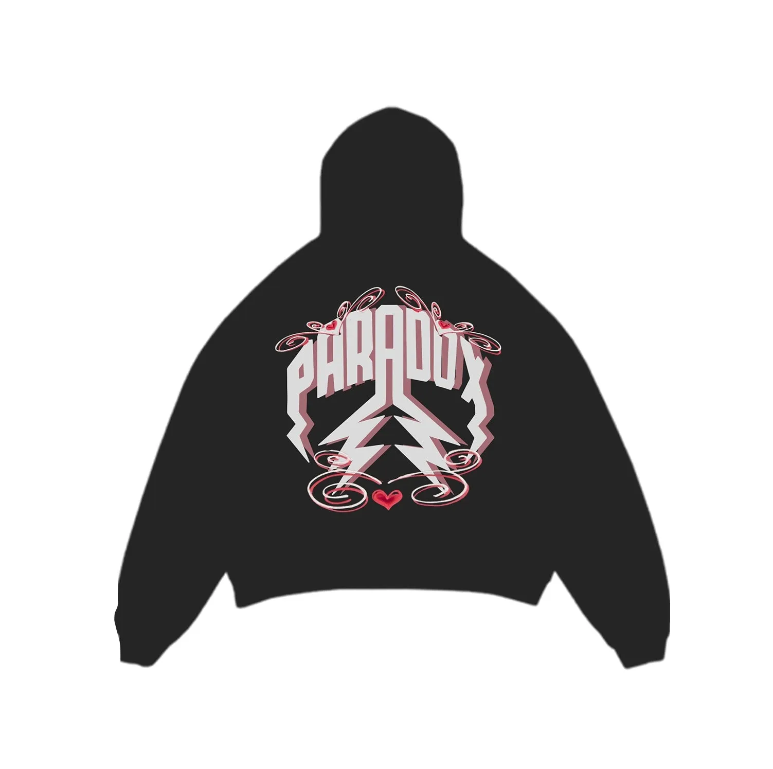 "AIRBRUSHED HEARTS" LIGHTNING ARC LOGO HOODIE (BLACK) sold by Paradox Lab product image thumbnail 2
