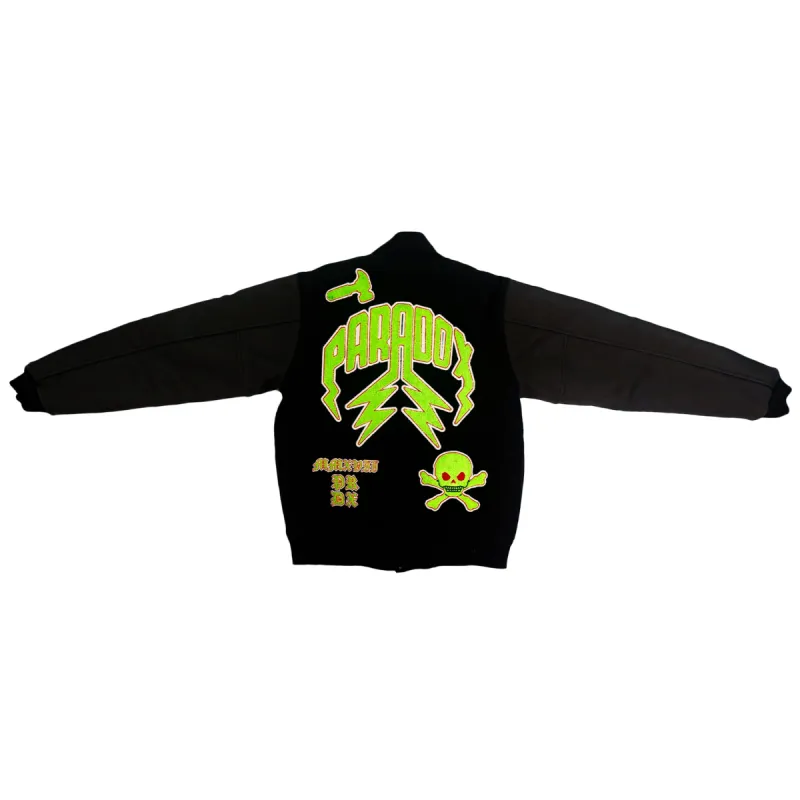 OLD VARSITY JACKET LIGHTNING ARC LOGO (BLACK) sold by Paradox Lab