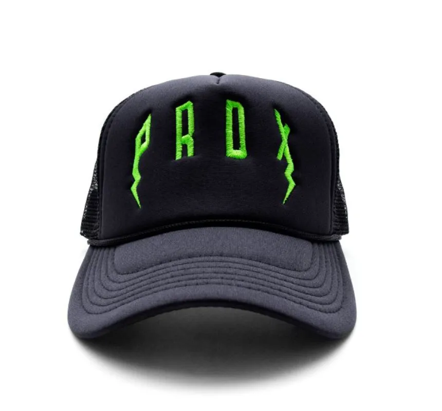 PRDX Trucker Hat (Black/Black/Green) sold by Paradox Lab
